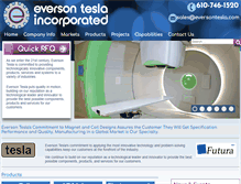 Tablet Screenshot of eversontesla.com